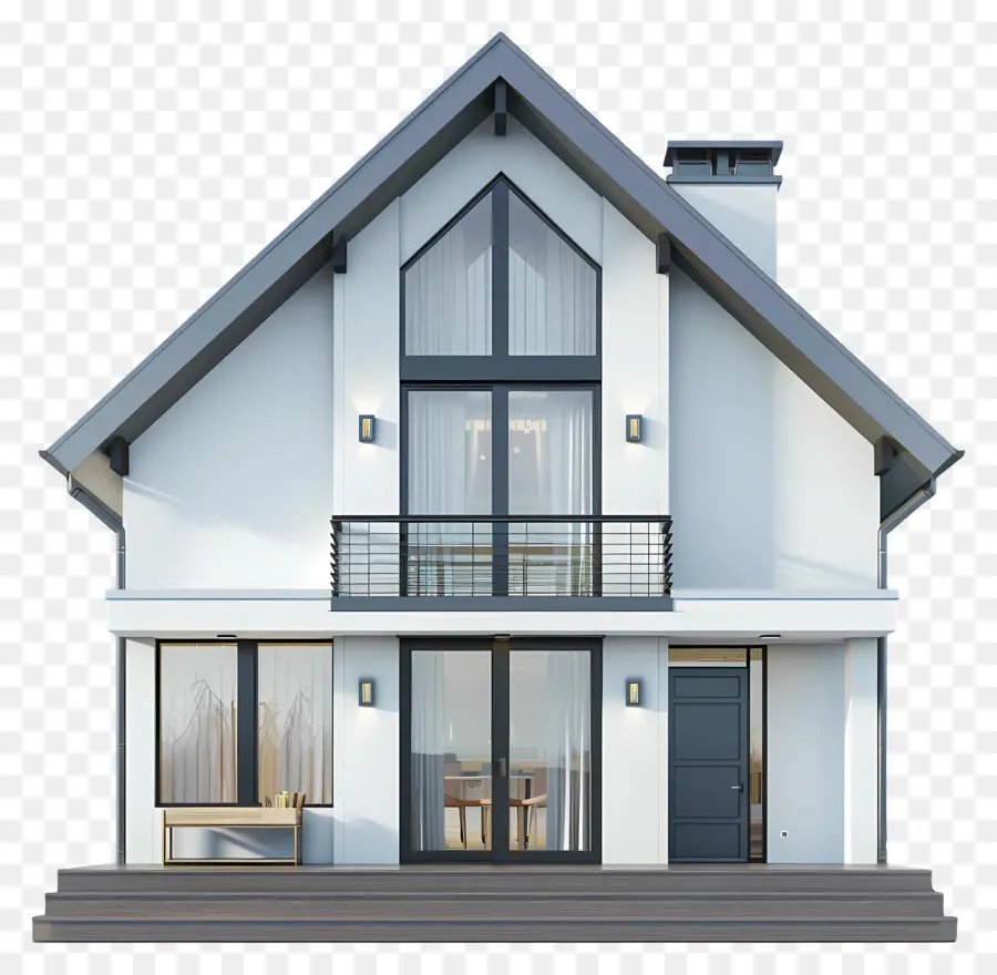 Rumah 3d，Rumah Modern PNG