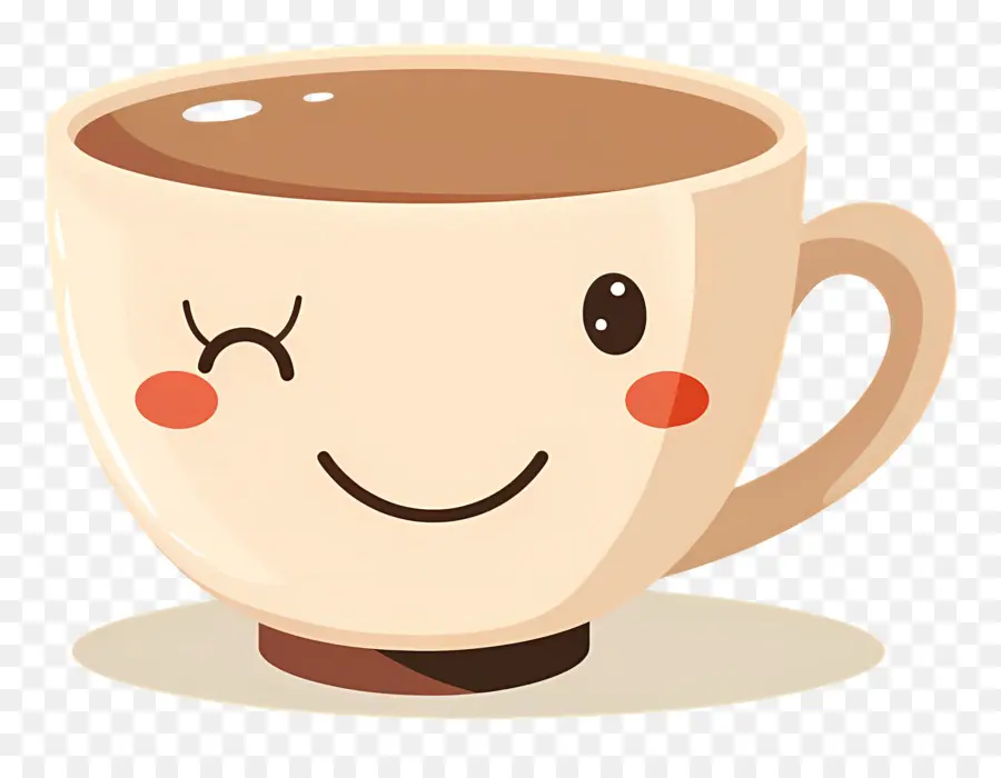 Kopi Kawaii，Cangkir Kopi Tersenyum PNG