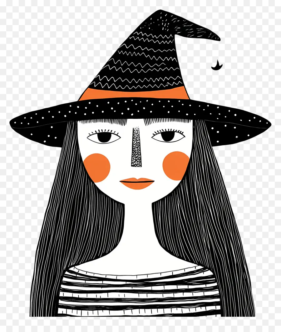 Penyihir Halloween，Penyihir Dengan Topi PNG