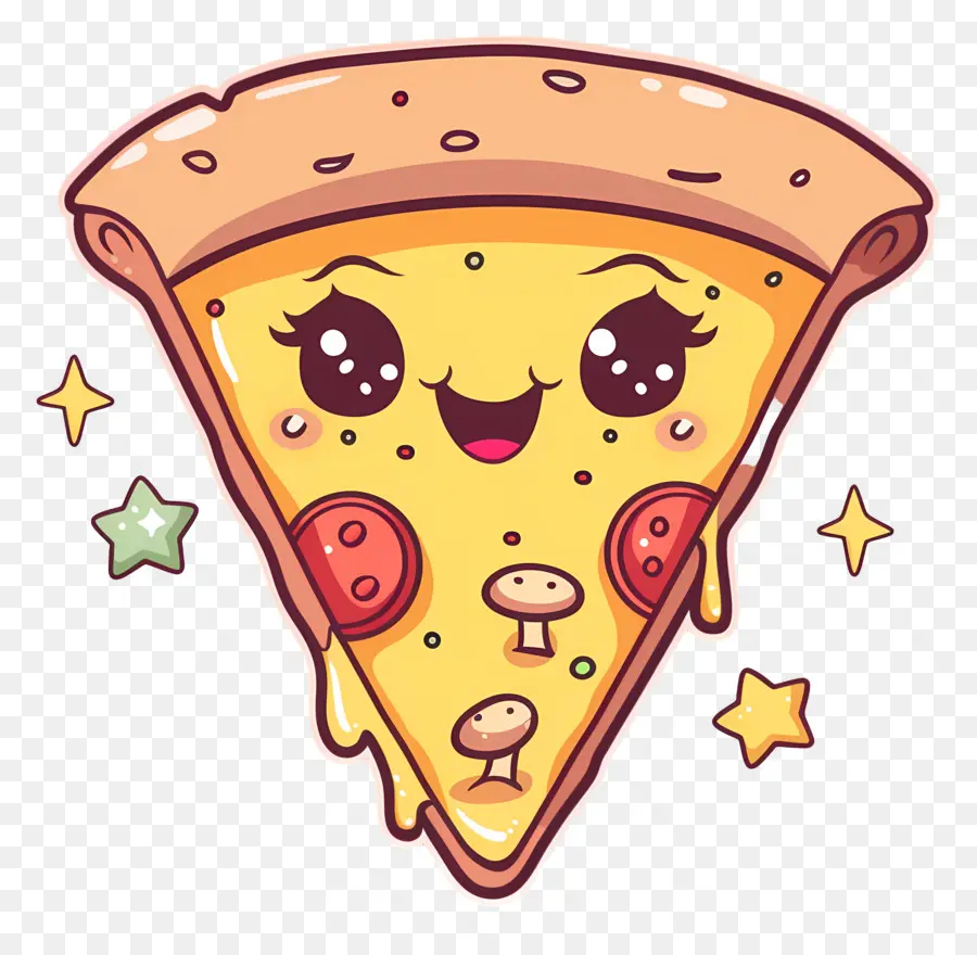 Pizza Kartun，Irisan Pizza PNG