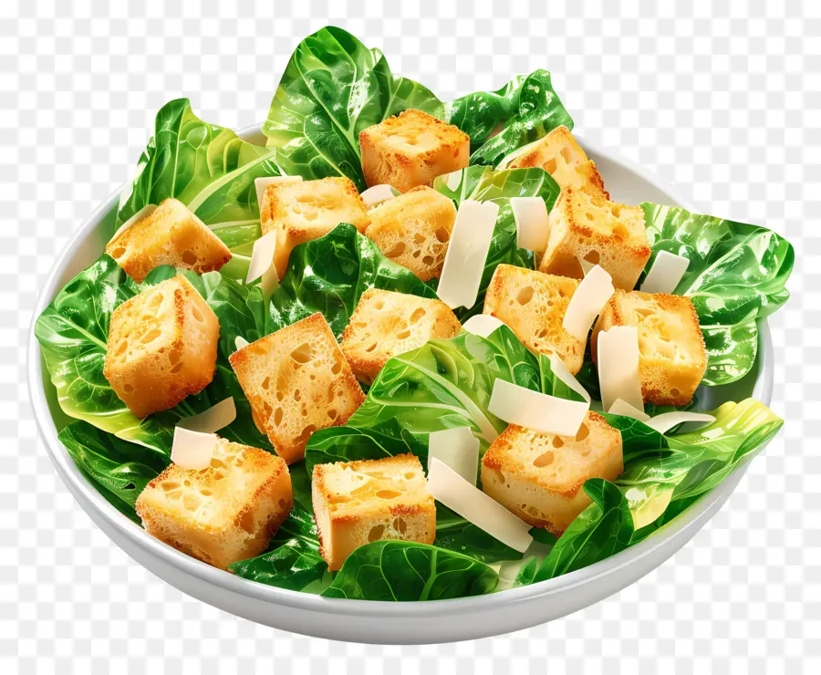 Salad Kaisar，Salad Dengan Crouton PNG