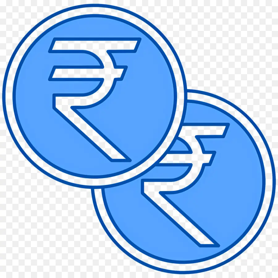 Rupee India，Koin Rupee Biru PNG