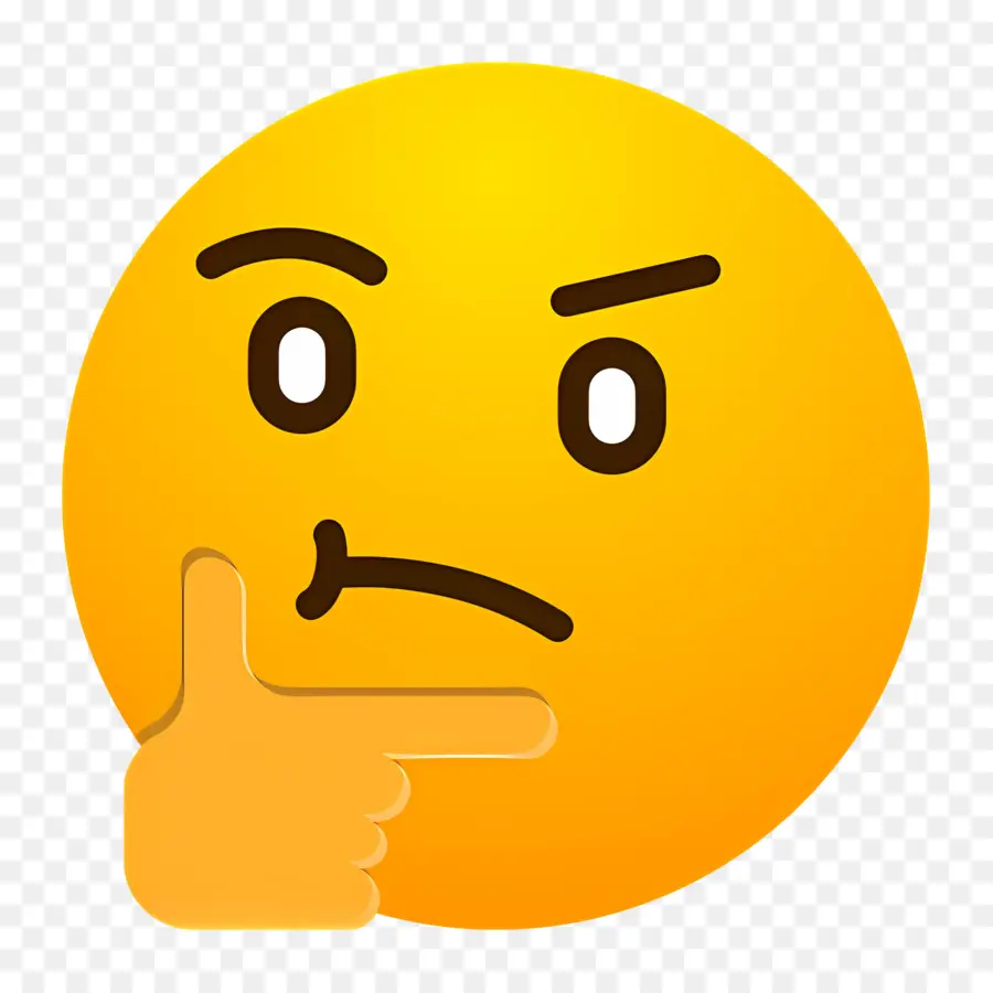 Wajah Berpikir Emoji，Emoji Berpikir PNG