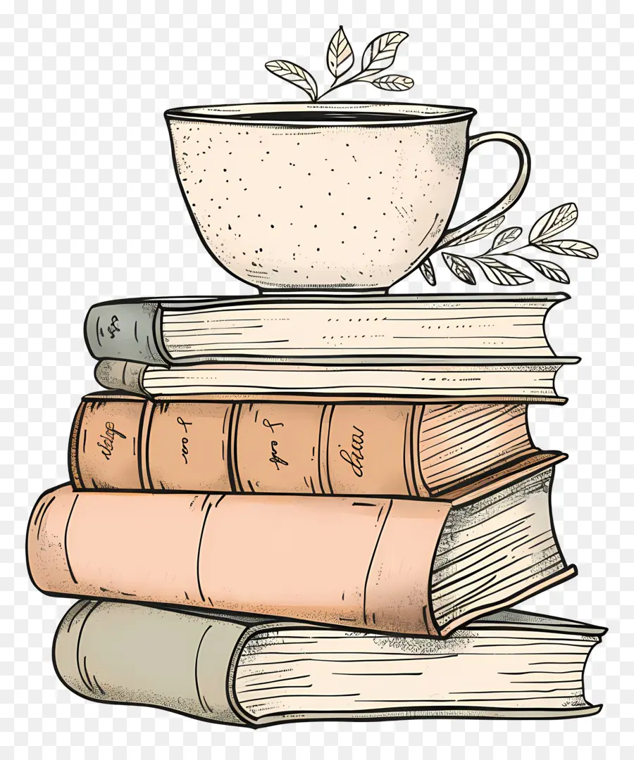 Gambar Buku，Cangkir Kopi Dan Buku PNG