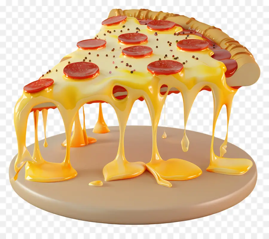 Pizza 3d，Sepotong Pizza Keju PNG