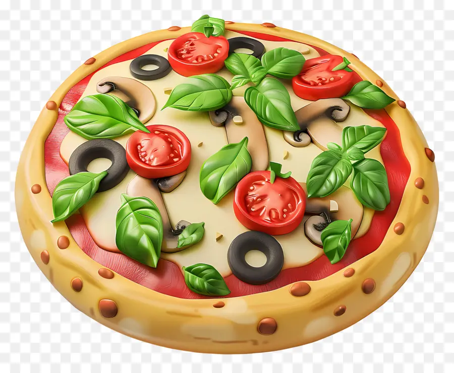 Pizza 3d，Pizza Utuh PNG