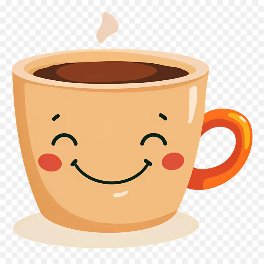 Kopi Kawaii，Cangkir Kopi Tersenyum PNG