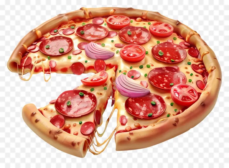 Pizza 3d，Pizza Utuh PNG