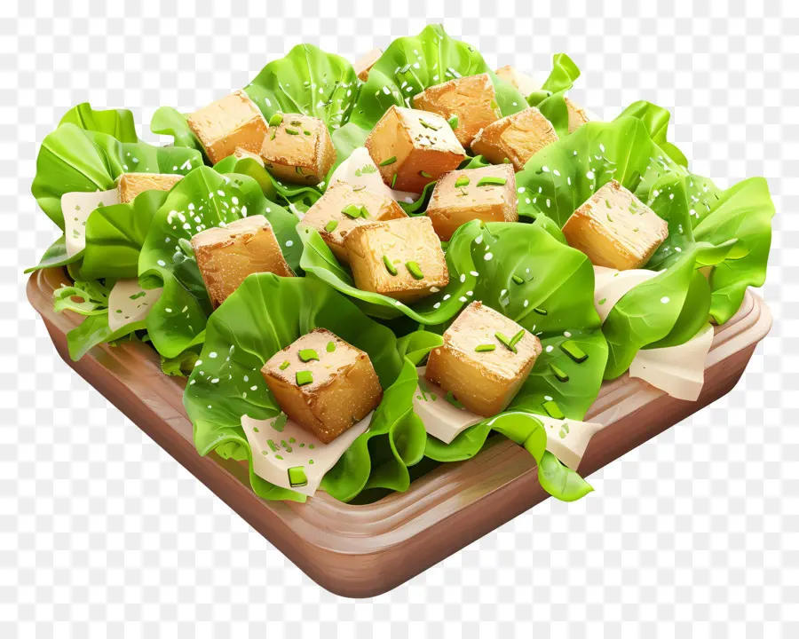 Salad Kaisar，Salad Tahu PNG