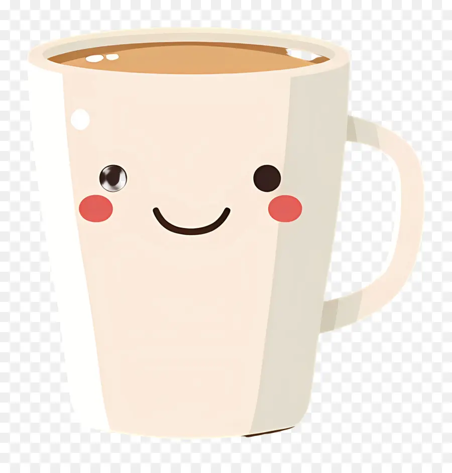 Kopi Kawaii，Mug Tersenyum PNG