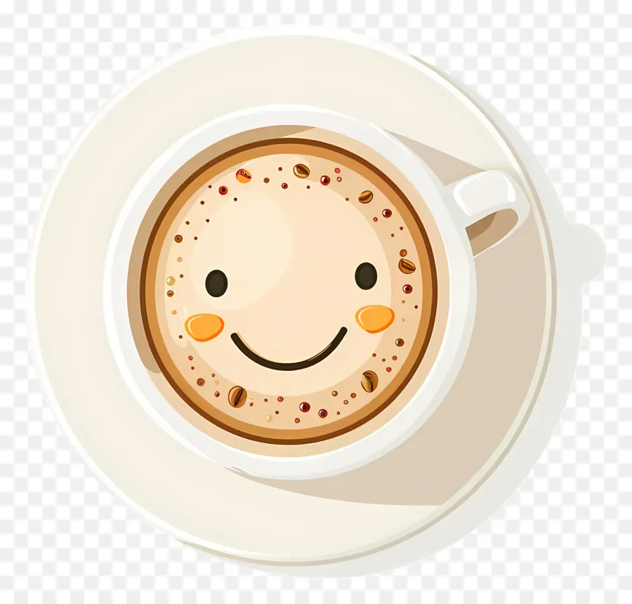 Kopi Kawaii，Cangkir Kopi Tersenyum PNG