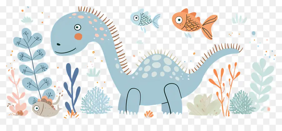 Dinosaurus Kartun，Dinosaurus Biru PNG