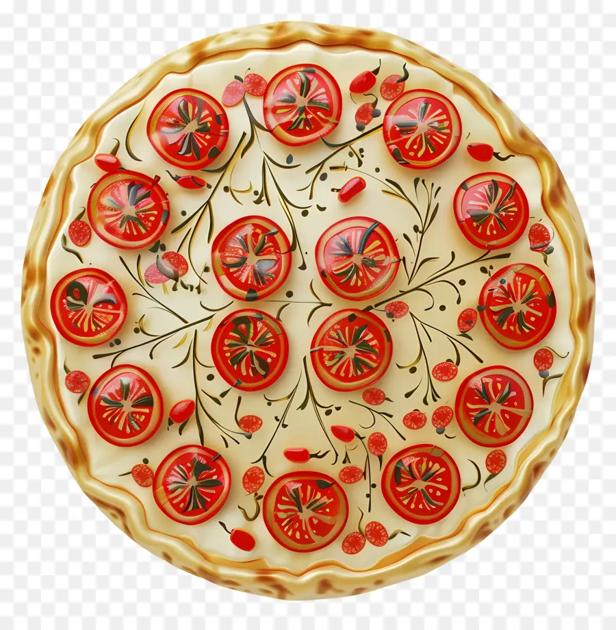 Pizza Tampilan Atas，Pizza Tomat PNG