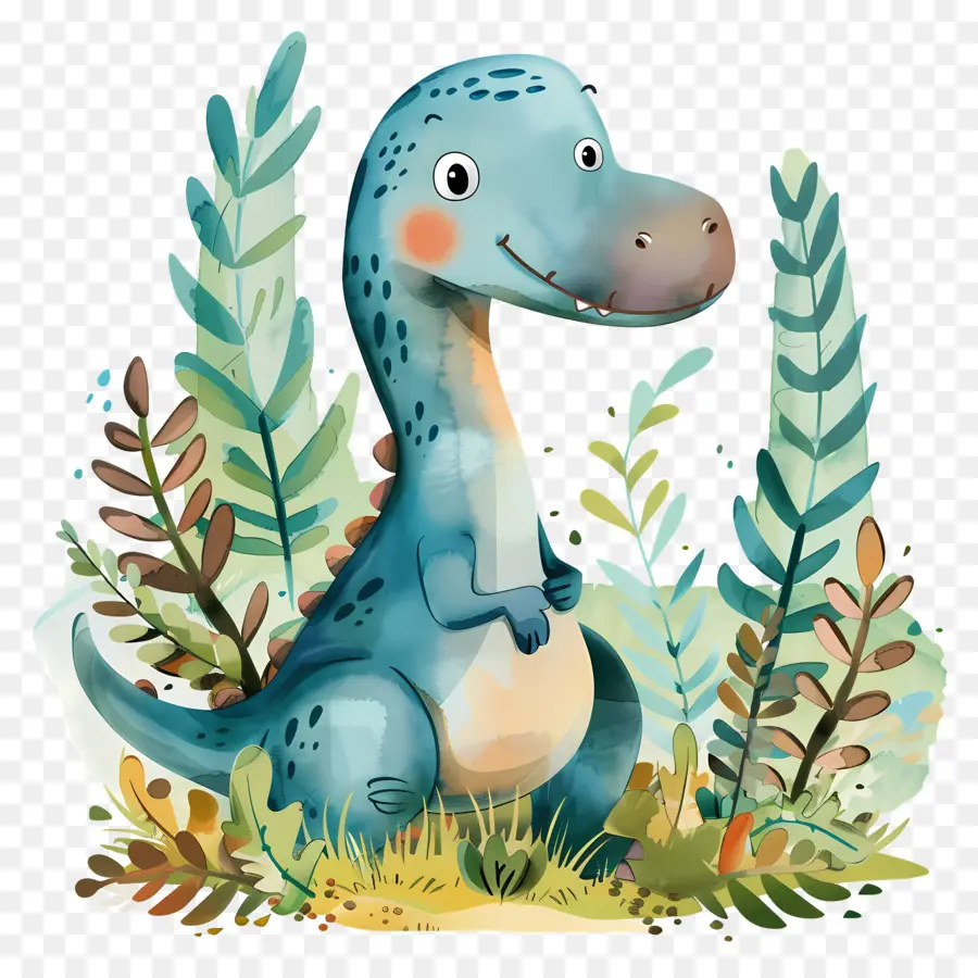 Dinosaurus Kartun，Dinosaurus Biru PNG