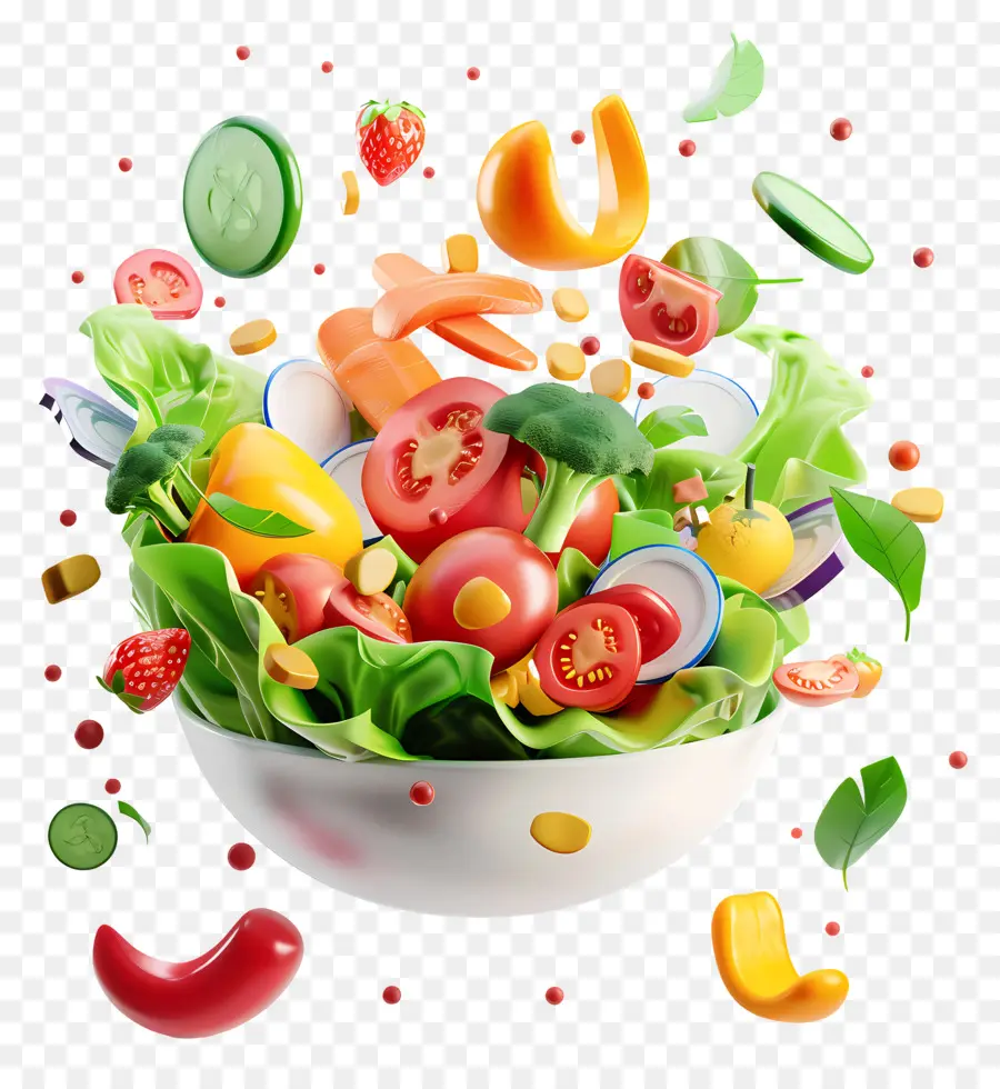 Salad Sehat，Salad Sayuran Berwarna Warni PNG