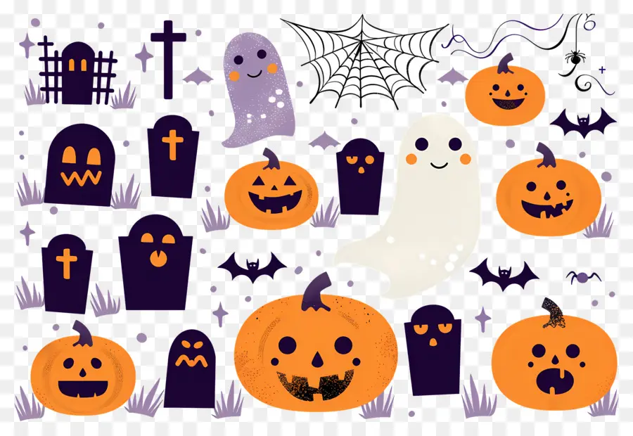 Latar Belakang Halloween，Dekorasi Halloween PNG