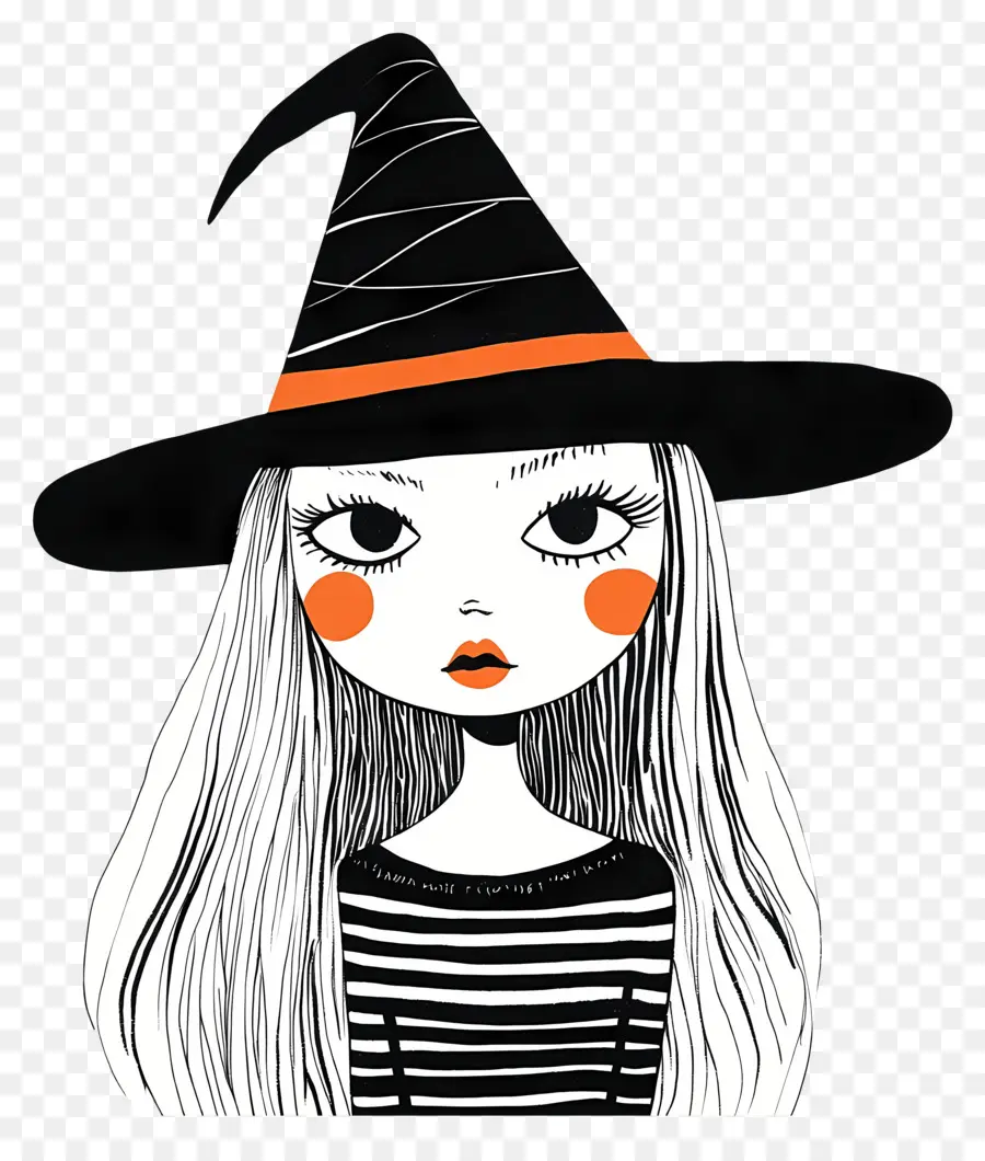 Penyihir Halloween，Penyihir Dengan Topi PNG