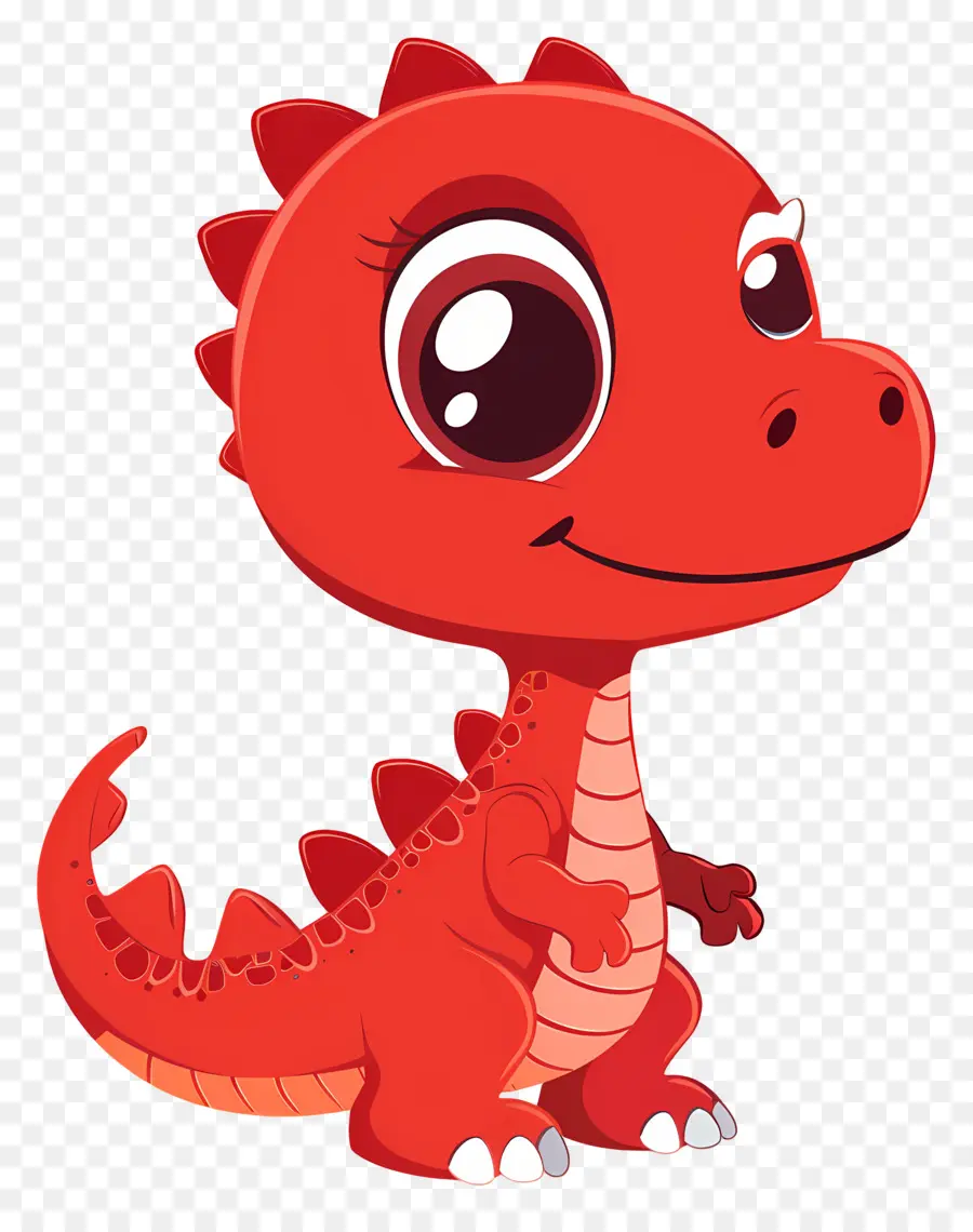 Dinosaurus Kartun，Dinosaurus Merah PNG