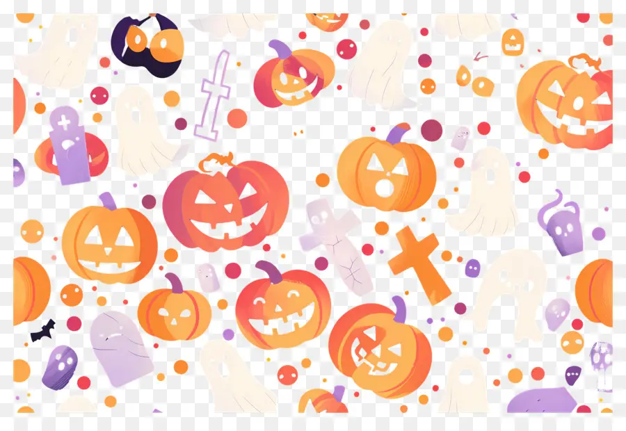 Latar Belakang Halloween，Pola Halloween PNG