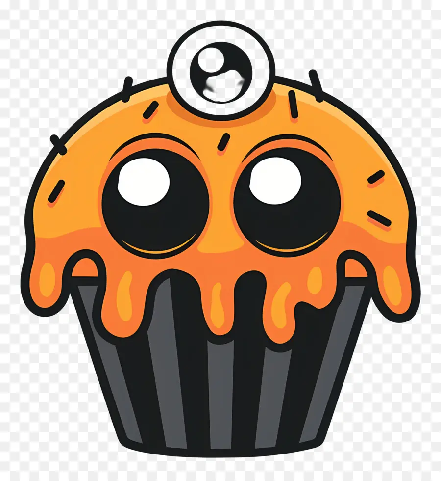 Kue Mangkuk Halloween，Kue Mangkuk Monster PNG