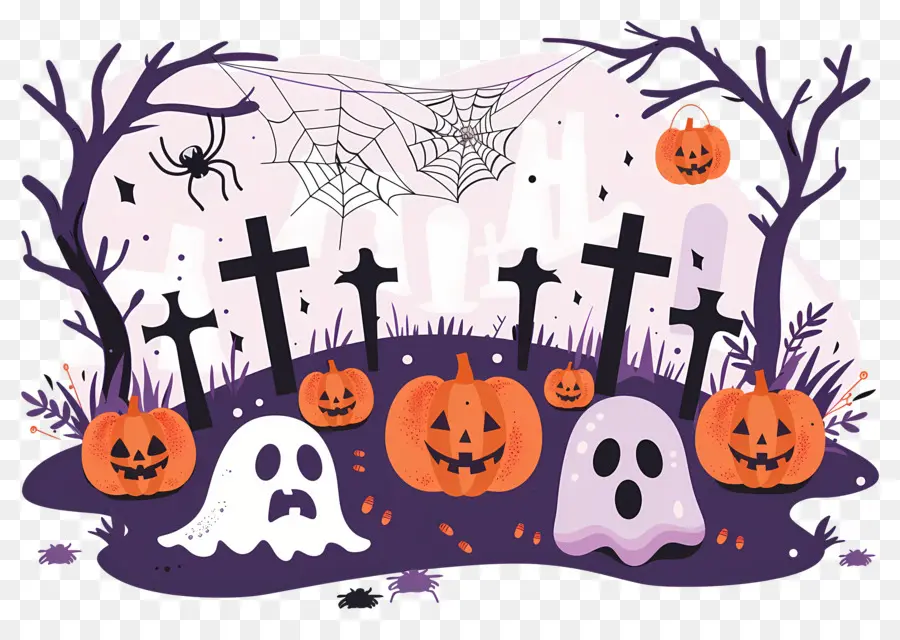 Latar Belakang Halloween，Dekorasi Halloween PNG