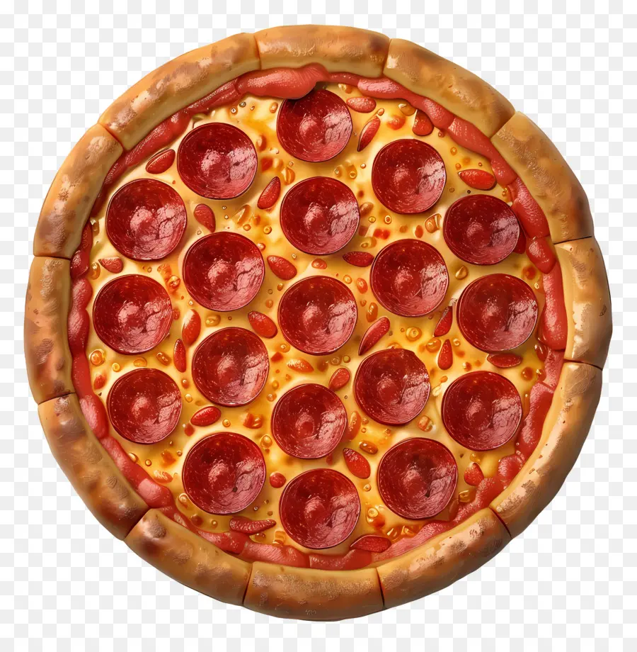 Pizza Tampilan Atas，Pizza Peperoni PNG