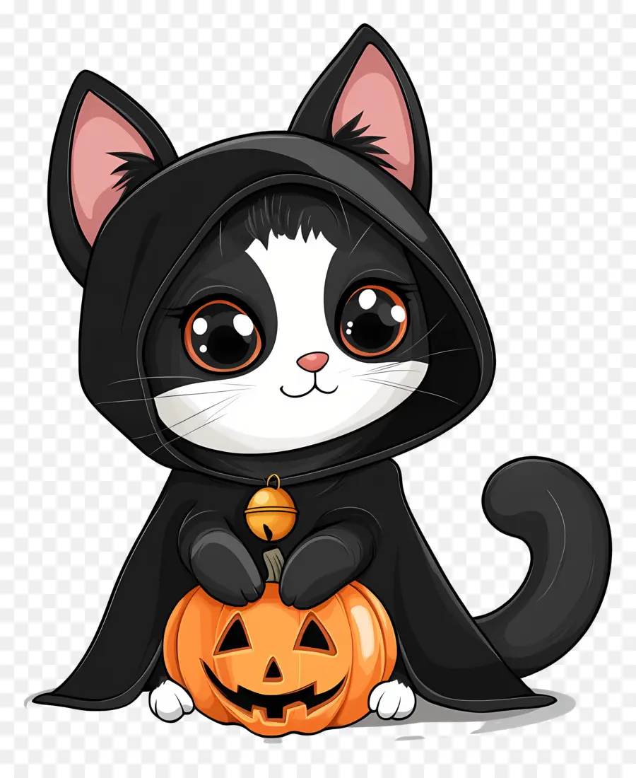 Kucing Halloween，Kucing Lucu PNG