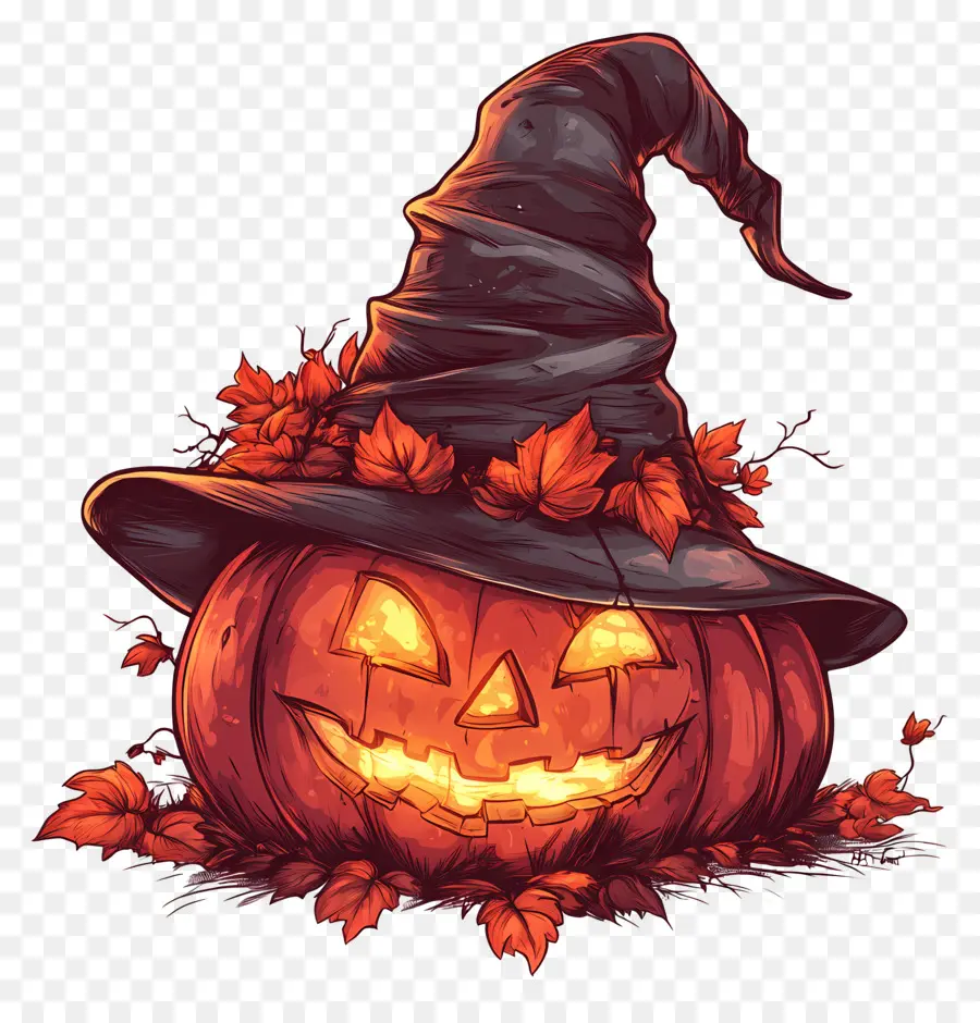 Topi Halloween，Labu Halloween PNG