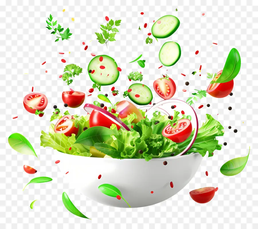 Salad Segar，Salad Berwarna Warni PNG