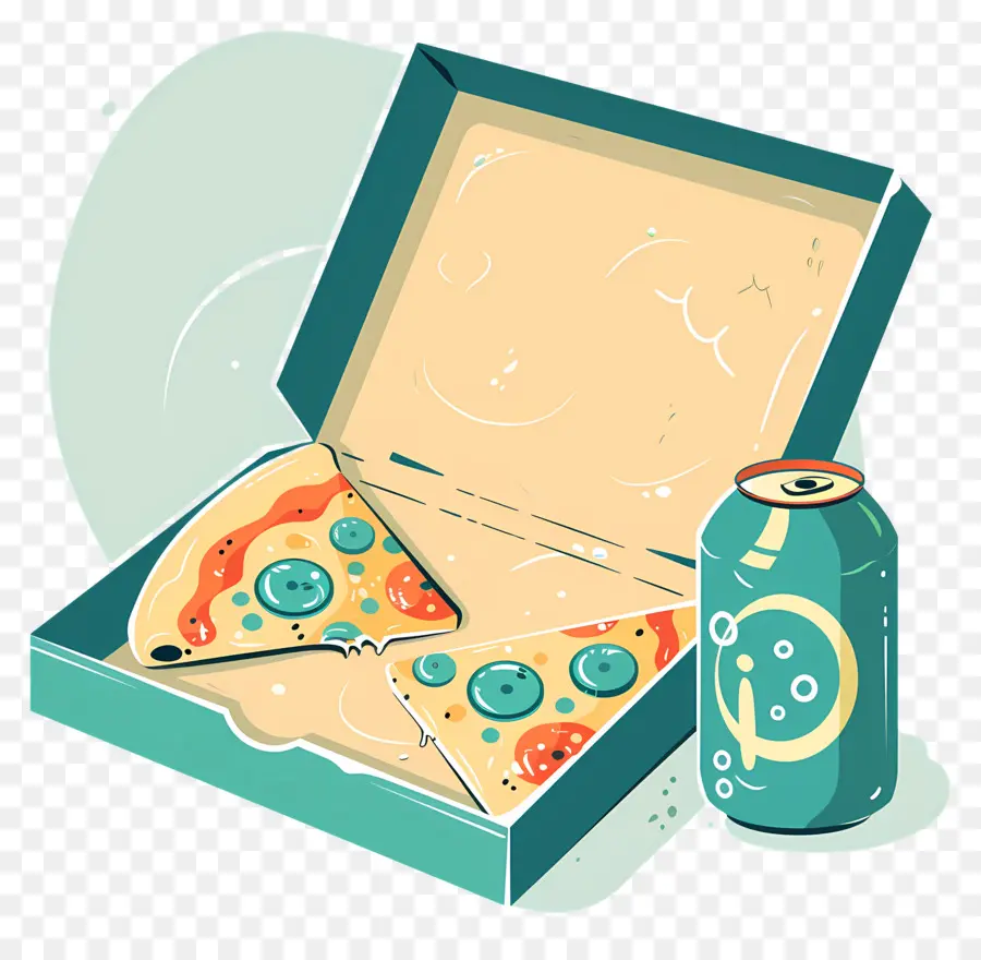 Kotak Pizza，Pizza Dan Soda PNG