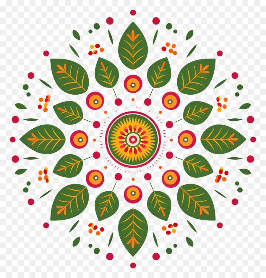 Pookalam，Mandala Bunga PNG