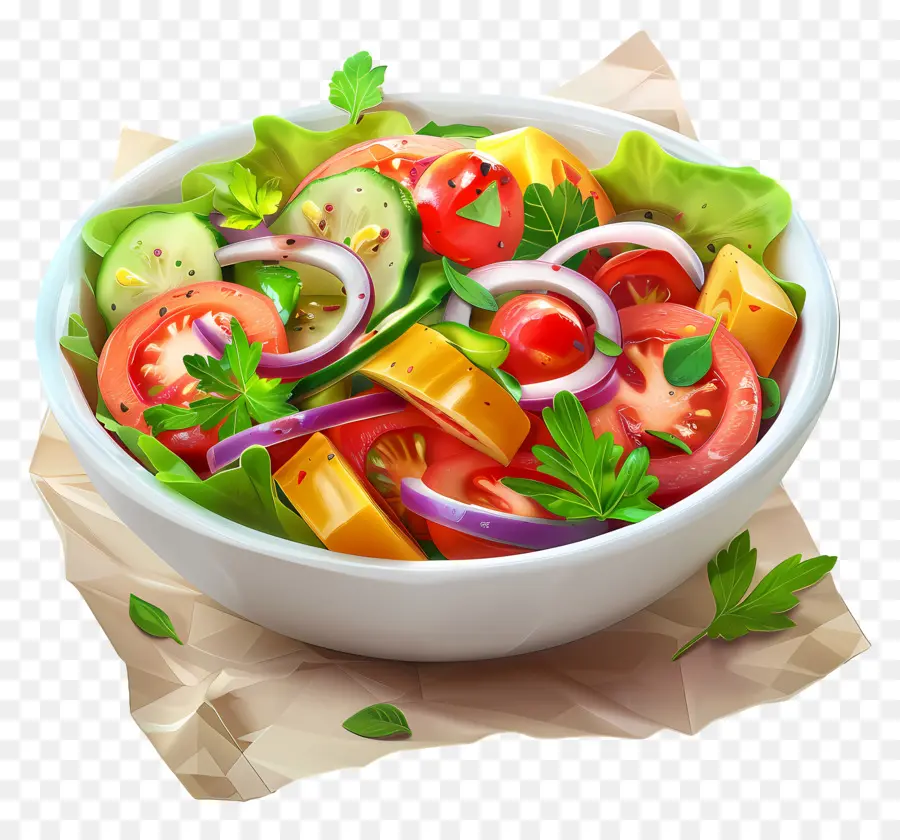 Salad Segar，Salad PNG