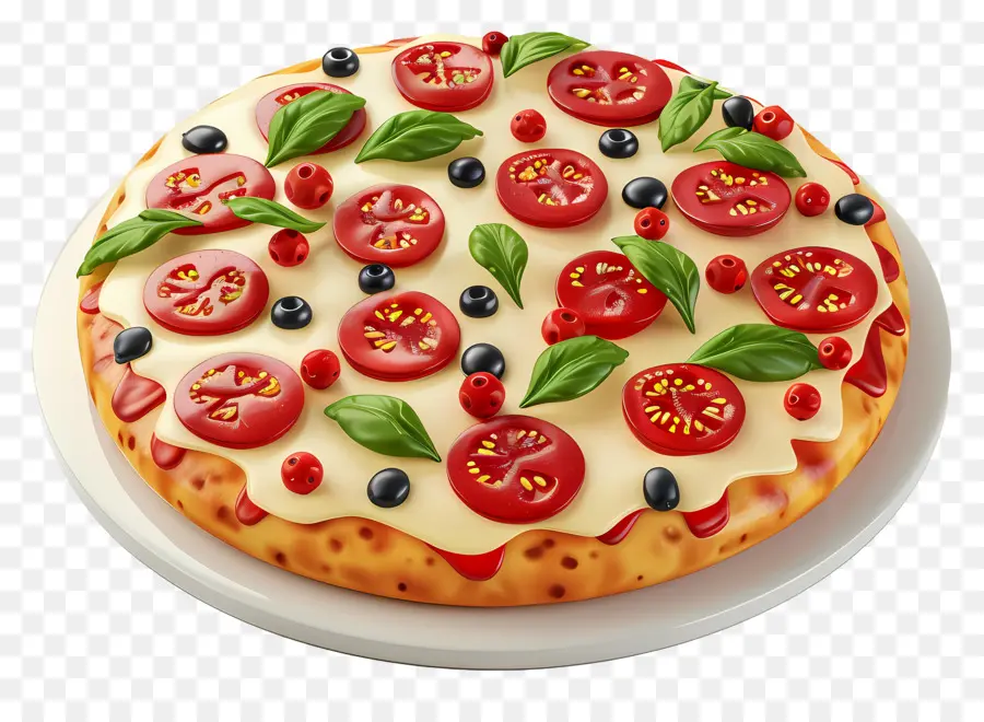 Pizza Italia，Pizza Dengan Zaitun PNG