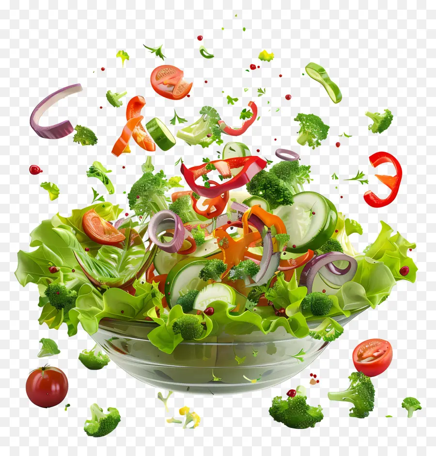 Salad Segar，Salad Berdaun PNG