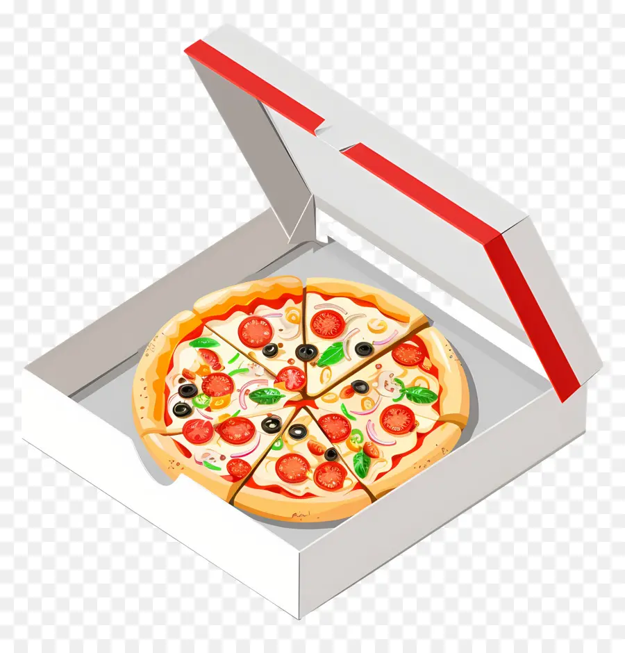 Kotak Pizza，Pizza Dalam Kotak PNG