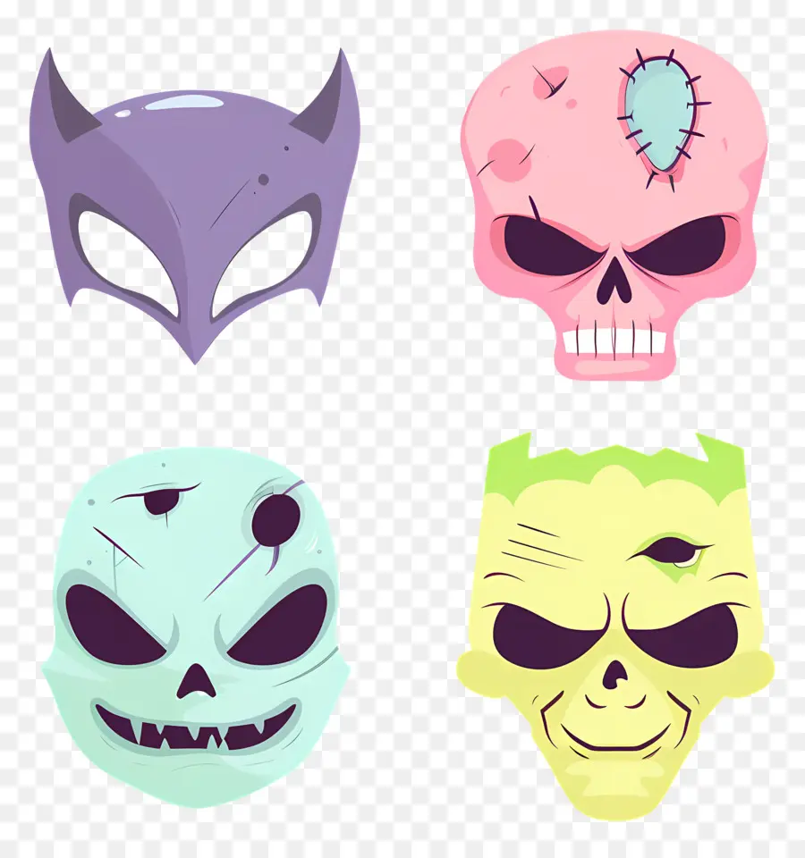 Karakter Halloween，Topeng Halloween PNG