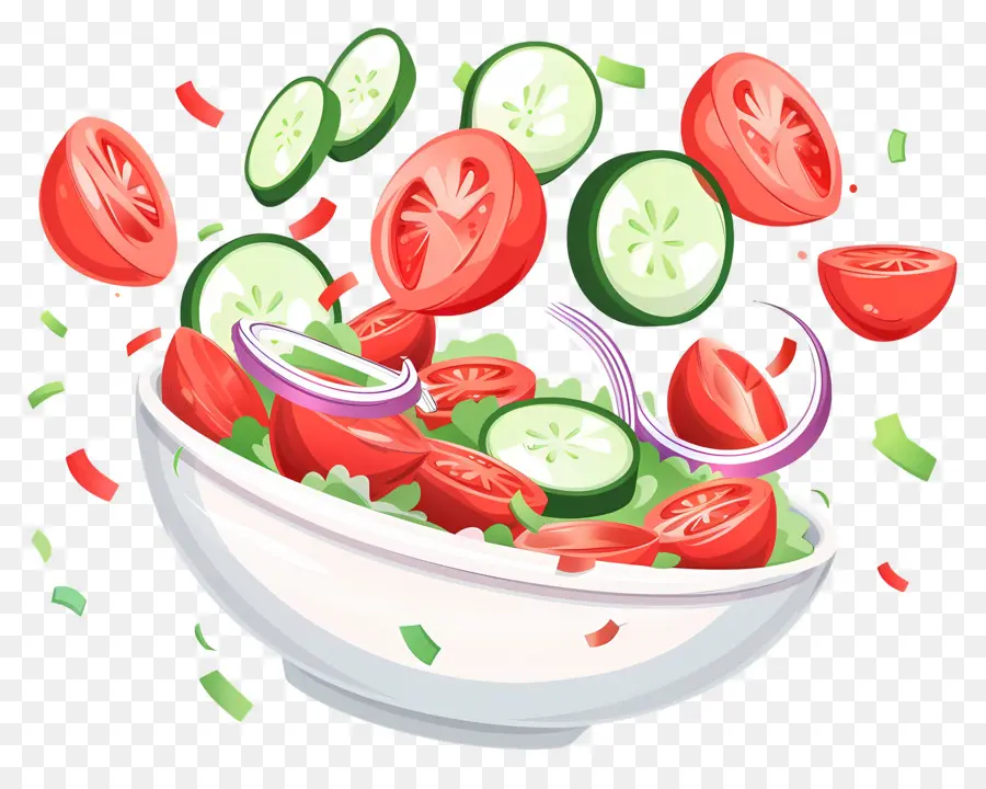 Salad Segar，Salad Berwarna Warni PNG