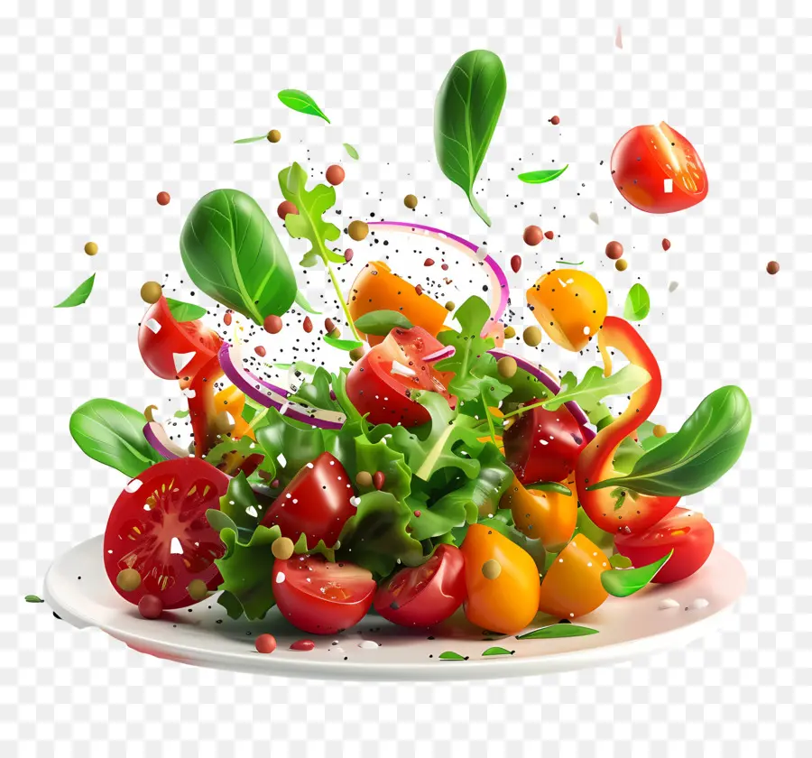 Salad Segar，Salad Berwarna Warni PNG