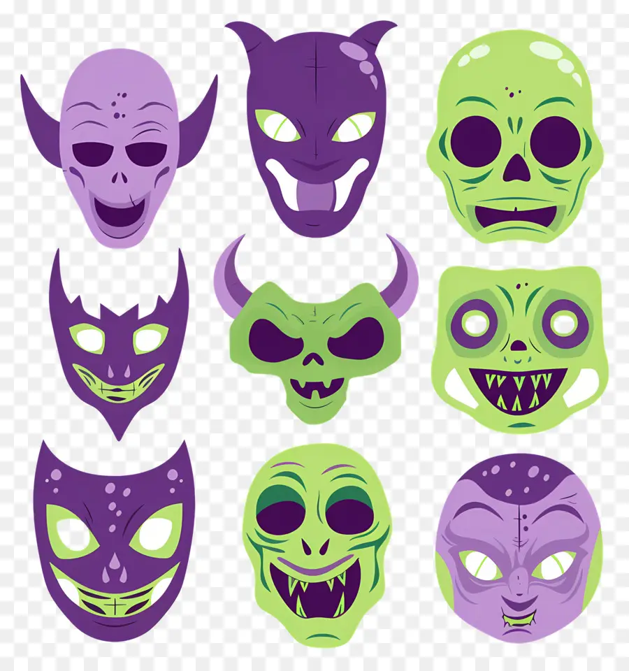 Karakter Halloween，Masker Tengkorak PNG