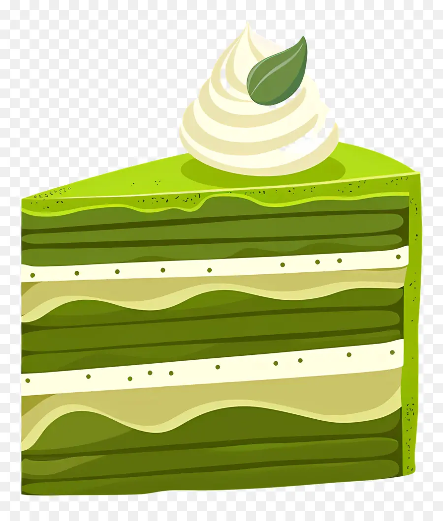 Kue Matcha，Irisan Kue Hijau PNG