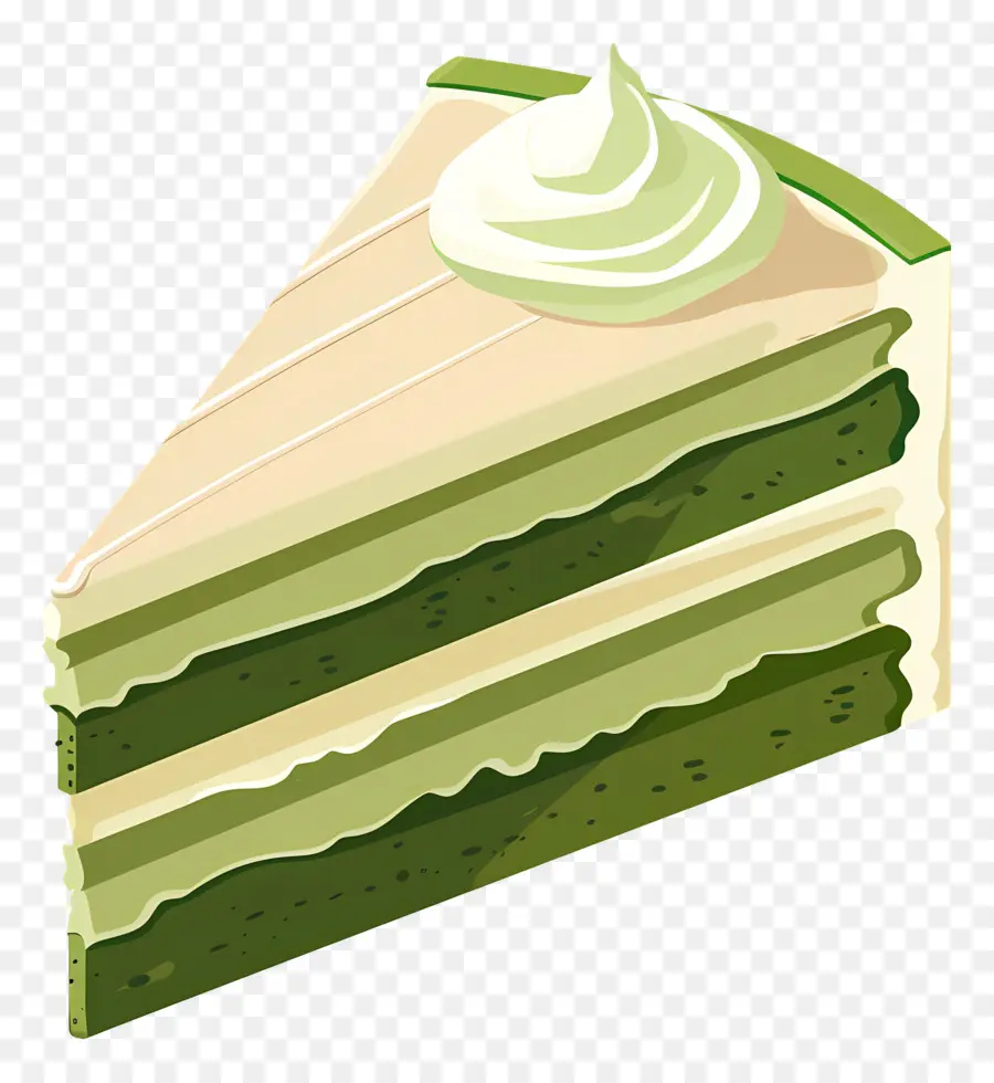 Kue Matcha，Irisan Kue Hijau PNG