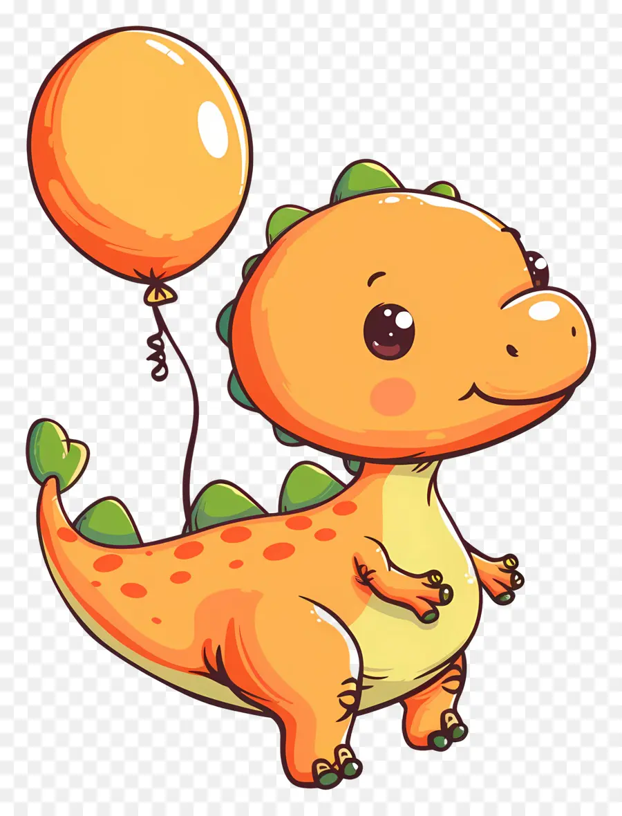 Dinosaurus Kartun，Dinosaurus Oranye PNG