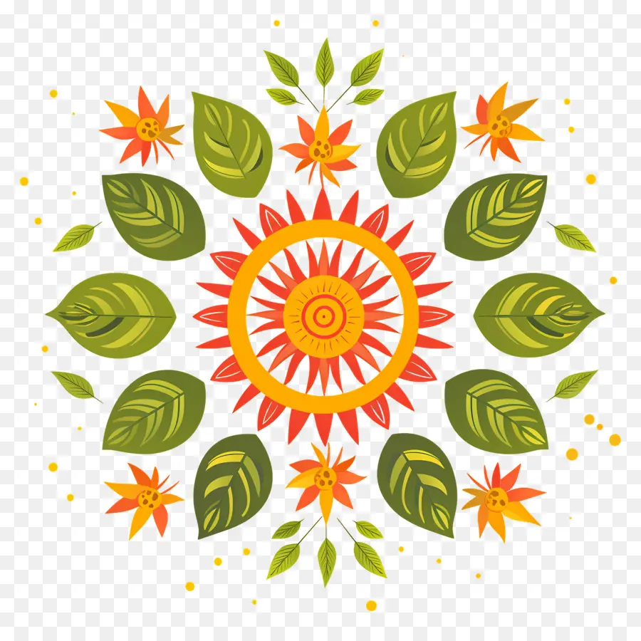 Pookalam，Mandala Bunga PNG