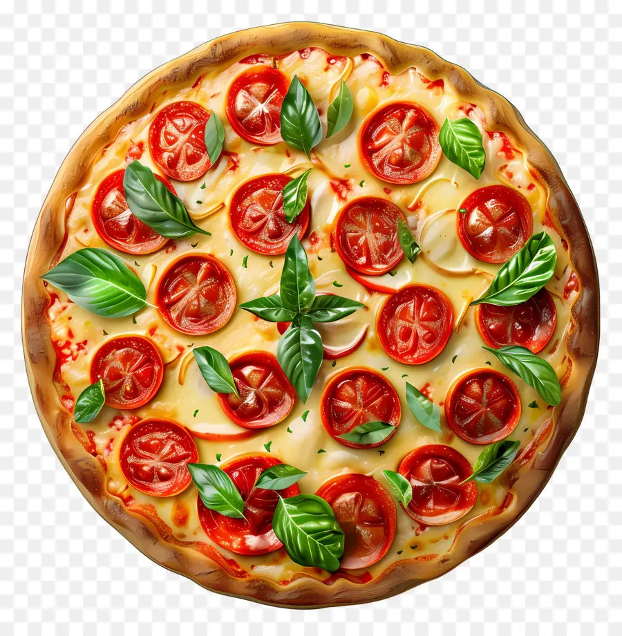 Pizza Tampilan Atas，Pizza PNG