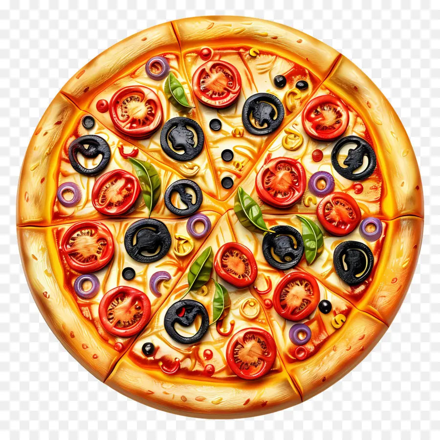 Pizza Tampilan Atas，Pizza PNG