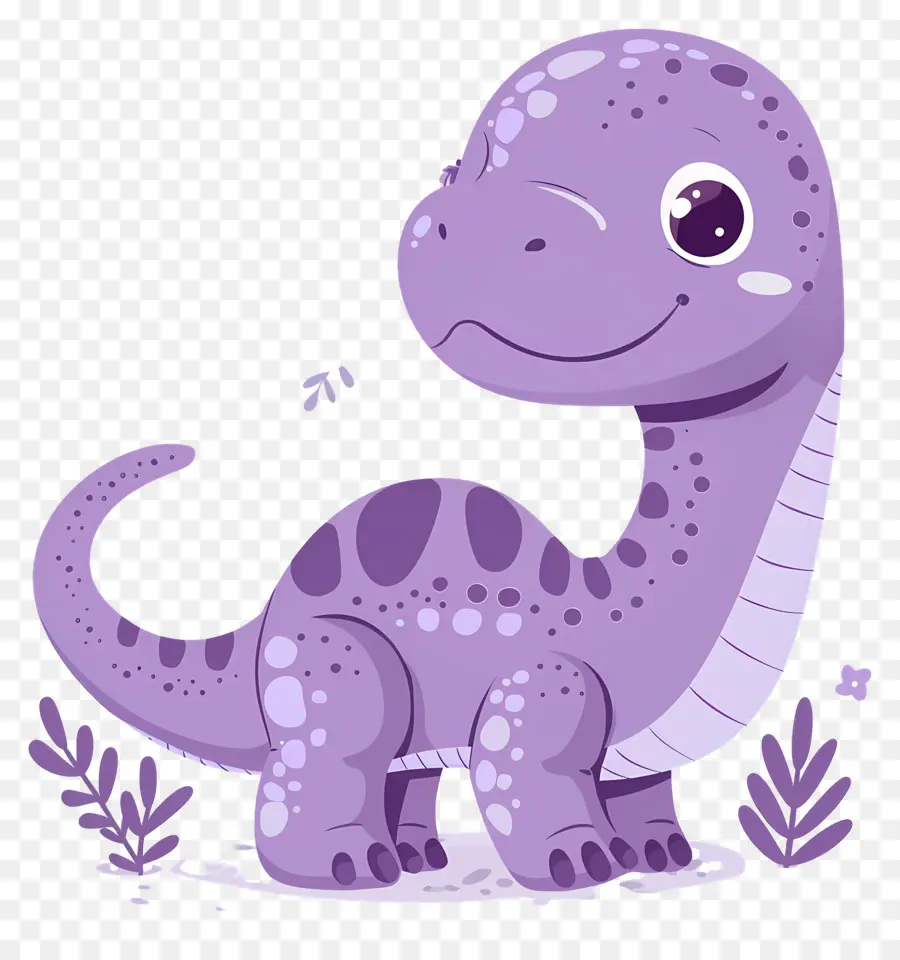 Dinosaurus Kartun，Dinosaurus Ungu PNG