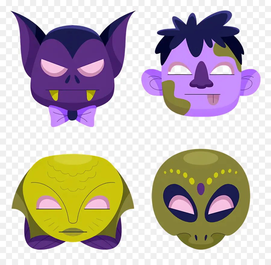 Topeng Halloween，Topeng Monster PNG