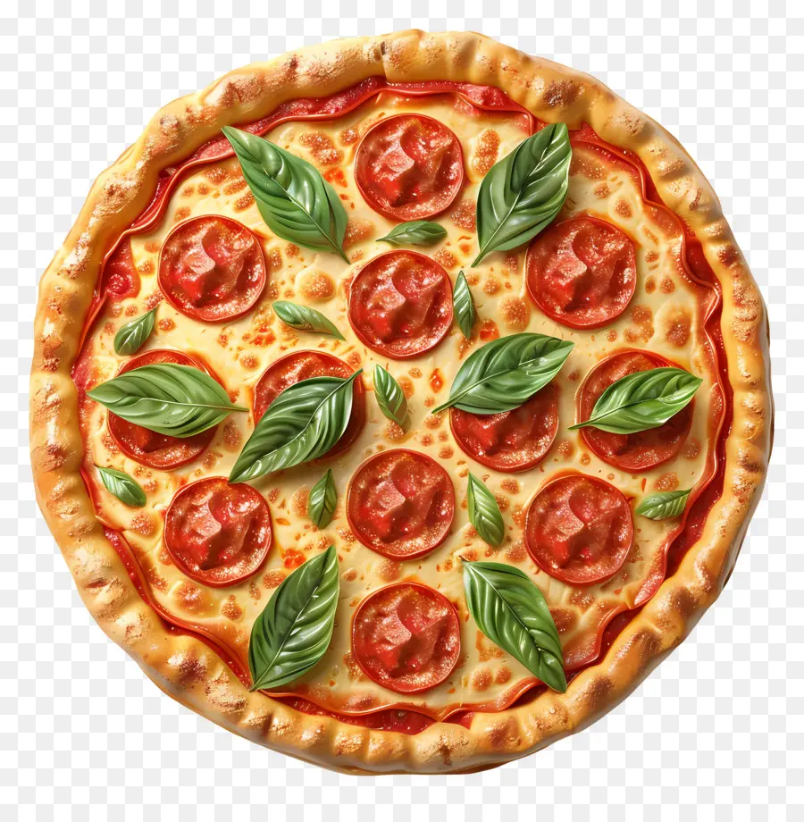 Pizza Tampilan Atas，Pizza Peperoni PNG