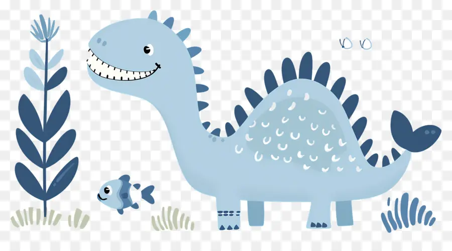 Dinosaurus Kartun，Dinosaurus Biru PNG