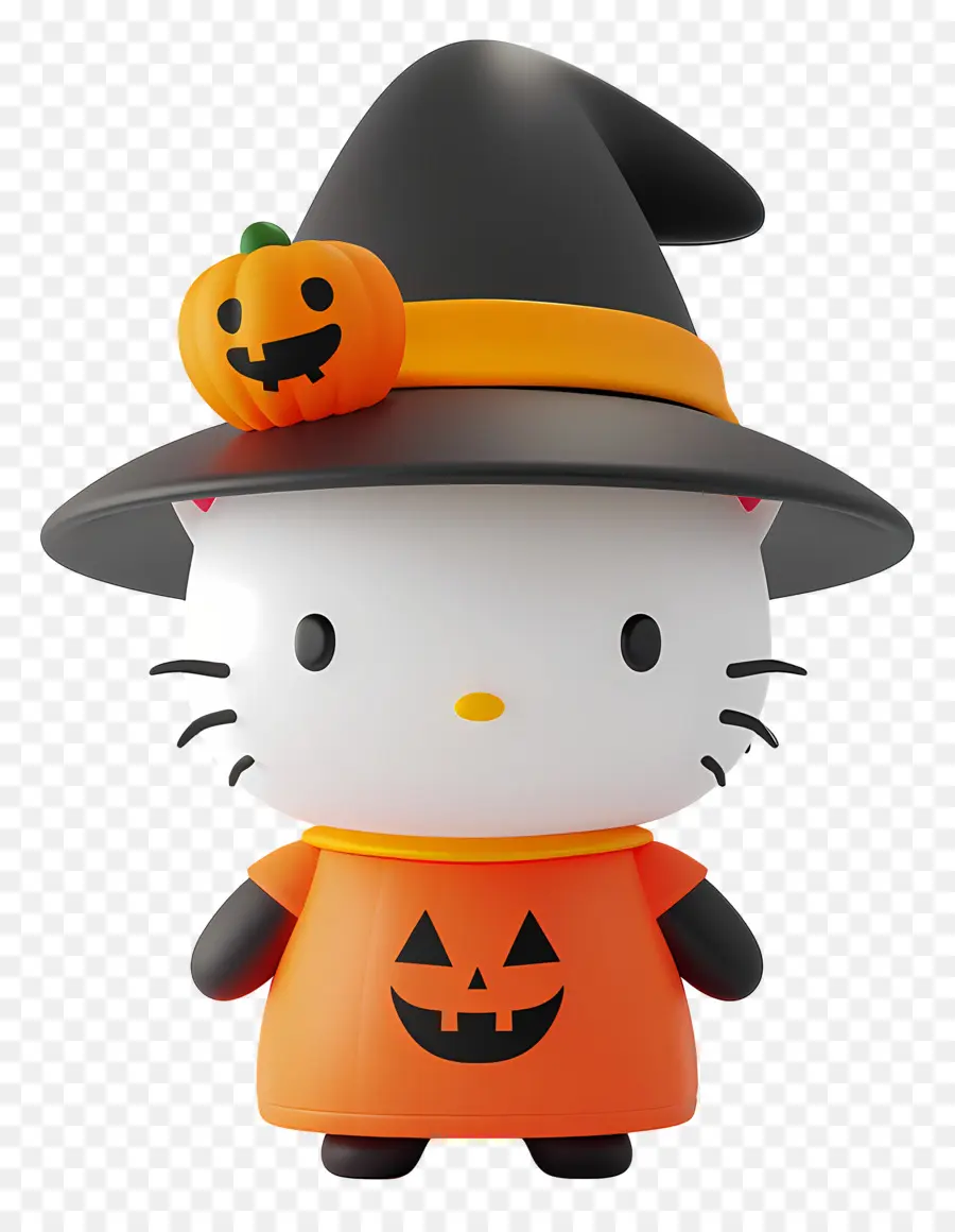 Halo Kitty Halloween，Penyihir Kucing PNG